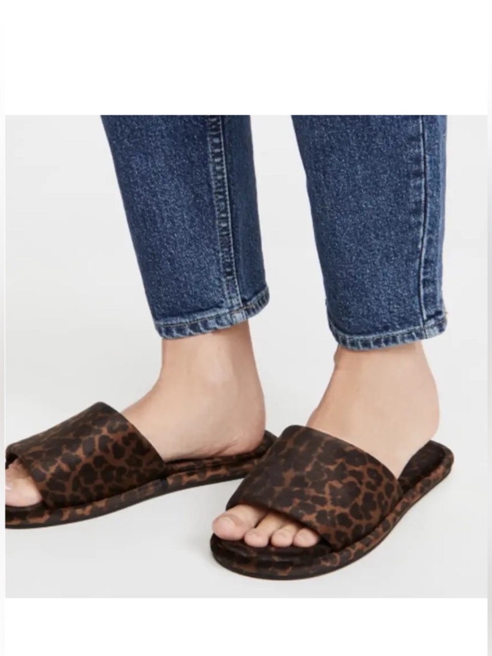 New Veronica Beard animal print Slide Sandals Brown Black  6 horsehair like